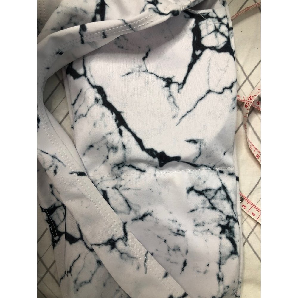 Zaful Bikini set like new Black and white marble small 4 - Picture 6 of 10